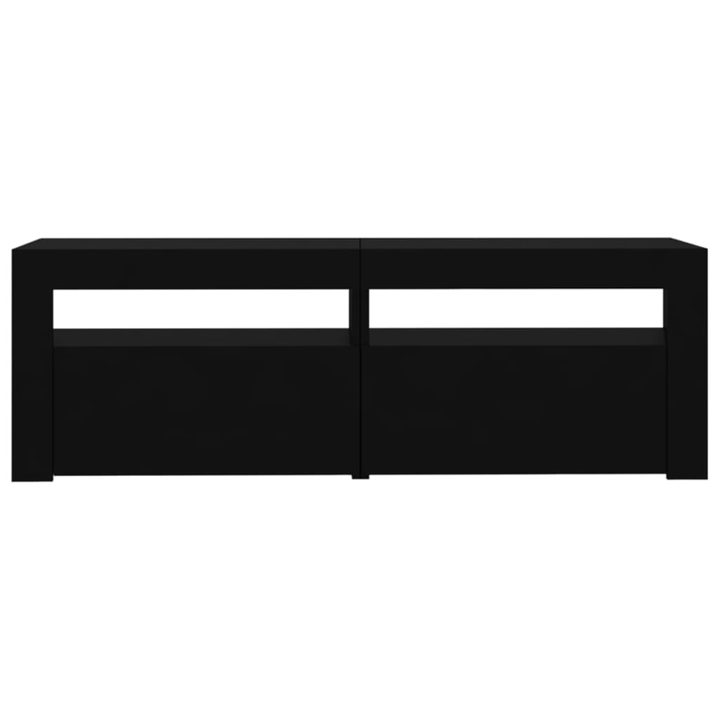 TV-Schrank mit LED-Leuchten Schwarz 120x35x40 cm