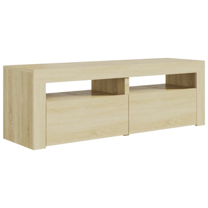 TV-Schrank mit LED-Leuchten Sonoma-Eiche 120x35x40 cm