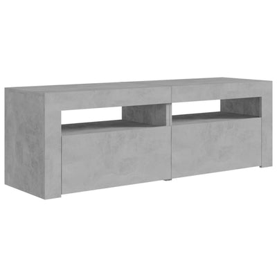 TV-Schrank mit LED-Beleuchtung Betongrau 120x35x40 cm