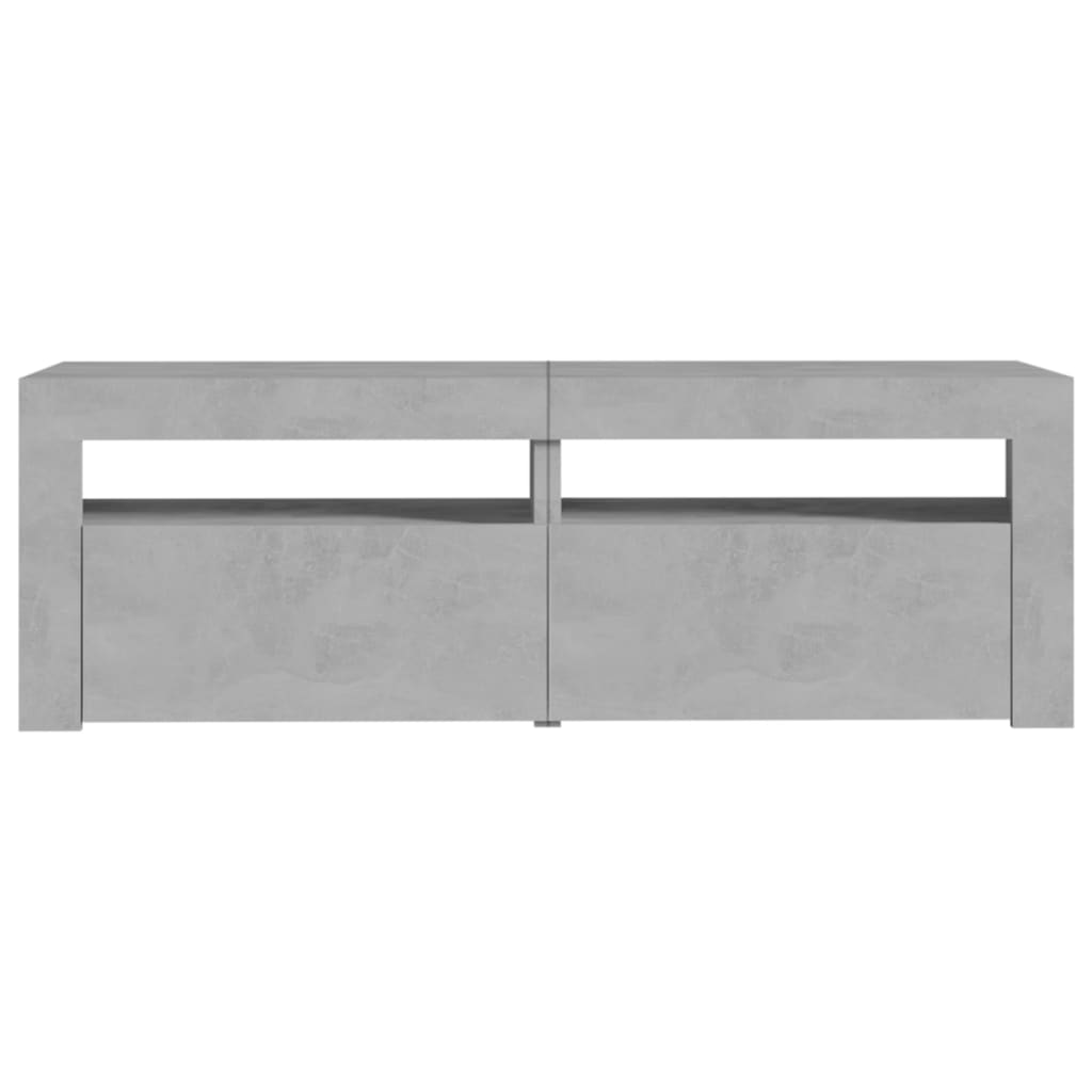 TV-Schrank mit LED-Beleuchtung Betongrau 120x35x40 cm