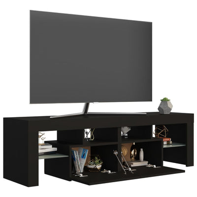 TV-Schrank mit LED-Beleuchtung Schwarz 140x36,5x40 cm