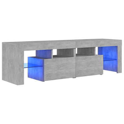 TV-Schrank mit LED-Beleuchtung Betongrau 140x36,5x40 cm