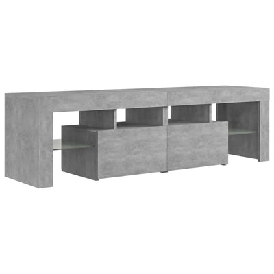 TV-Schrank mit LED-Beleuchtung Betongrau 140x36,5x40 cm