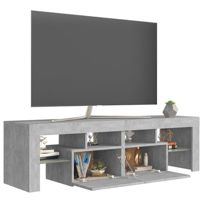 TV-Schrank mit LED-Beleuchtung Betongrau 140x36,5x40 cm