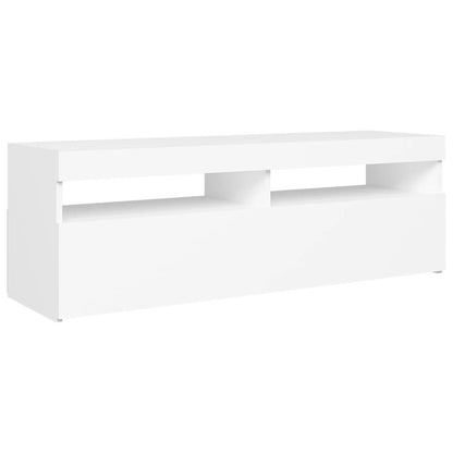 TV-Schrank mit LED-Leuchten Weiß 120x35x40 cm