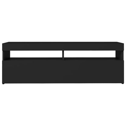 TV-Schrank mit LED-Leuchten Schwarz 120x35x40 cm