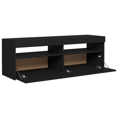 TV-Schrank mit LED-Leuchten Schwarz 120x35x40 cm