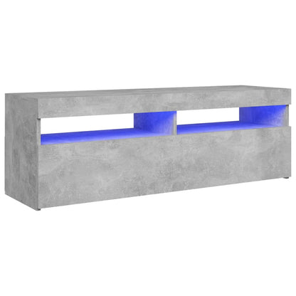 TV-Schrank mit LED-Beleuchtung Betongrau 120x35x40 cm