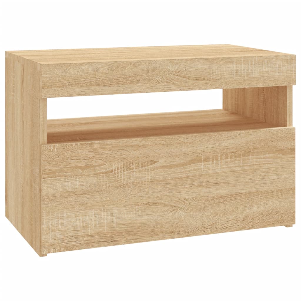 TV-Schrank mit LED-Leuchten Sonoma-Eiche 60x35x40 cm