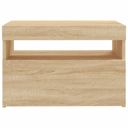 TV-Schrank mit LED-Leuchten Sonoma-Eiche 60x35x40 cm