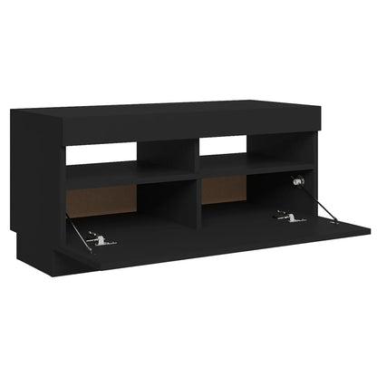 TV-Schrank mit LED-Leuchten Schwarz 80x35x40 cm