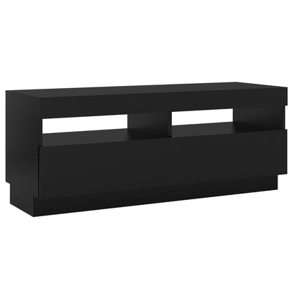 TV-Schrank mit LED-Leuchten Schwarz 100x35x40 cm