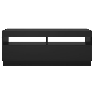 TV-Schrank mit LED-Leuchten Schwarz 100x35x40 cm