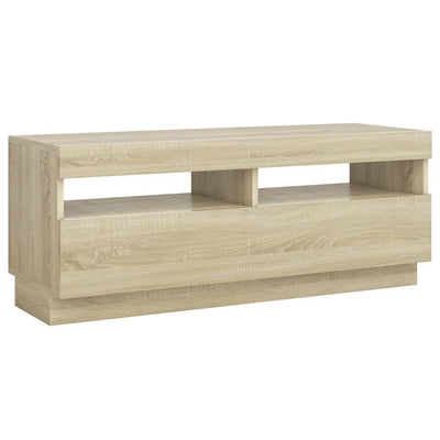 TV-Schrank mit LED-Leuchten Sonoma-Eiche 100x35x40 cm