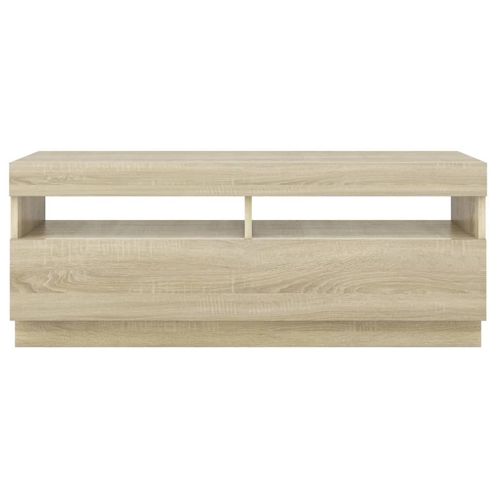 TV-Schrank mit LED-Leuchten Sonoma-Eiche 100x35x40 cm