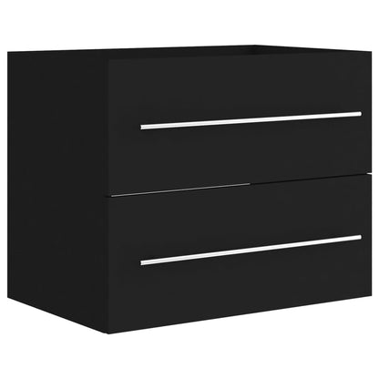 Waschbeckenunterschrank Schwarz 60x38,5x48 cm Holzwerkstoff