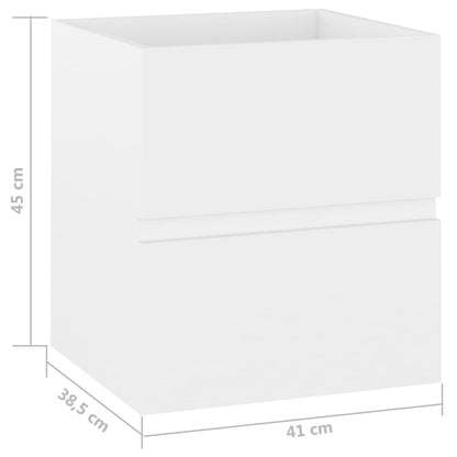 Waschbeckenunterschrank Weiß 41x38,5x45 cm Holzwerkstoff