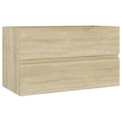 Waschbeckenunterschrank Sonoma-Eiche 80x38,5x45cm Holzwerkstoff