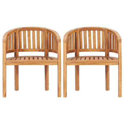 4-tlg. Garten-Lounge-Set Massivholz Teak