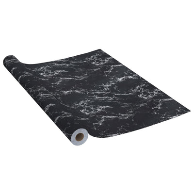 Selbstklebende Möbelfolie Schwarz Steinoptik 500x90 cm PVC