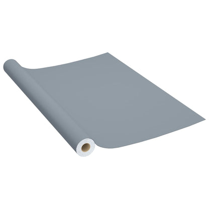 Möbelfolien Selbstklebend 2 Stk. Grau 500x90 cm PVC