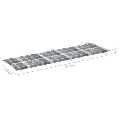 Sonnenliege mit Tisch und Auflage Massivholz Akazie