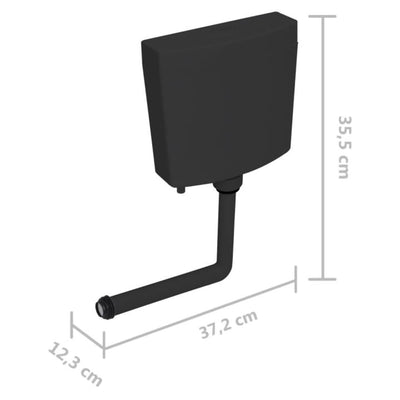 Spülkasten Wasserzulauf Unten 3/6 L Schwarz