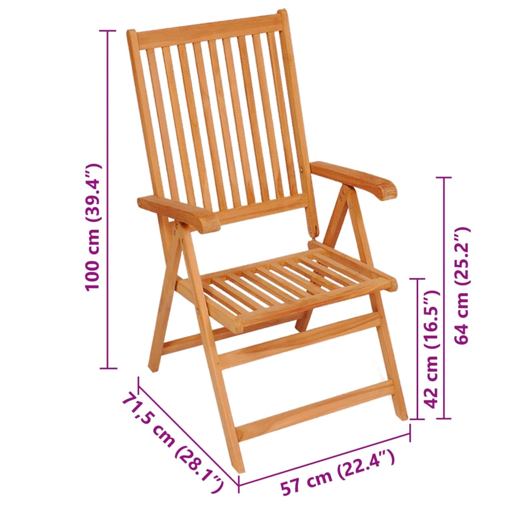 Gartenstühle 2 Stk. mit Anthrazit Kissen Massivholz Teak