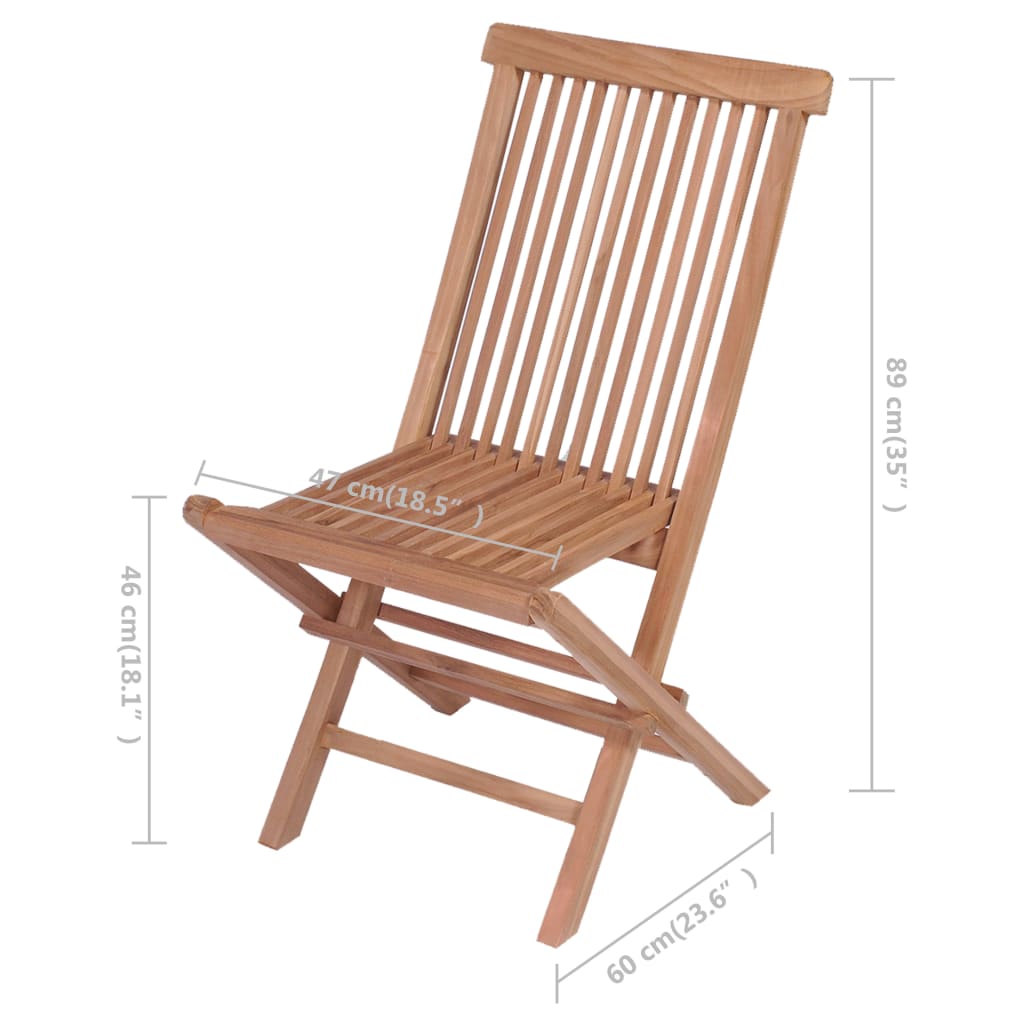 Gartenstühle mit Beige Kissen 4 Stk. Massivholz Teak