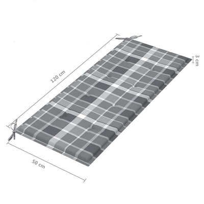 Gartenbank mit Auflage 120 cm Massivholz Akazie