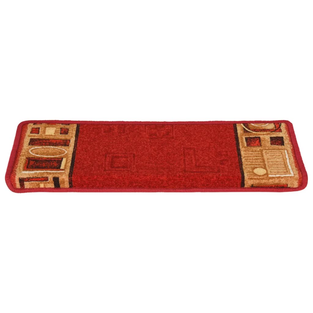 Treppenmatten Selbstklebend 15 Stk. 65x21x4 cm Rot