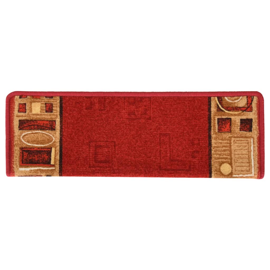 Treppenmatten Selbstklebend 15 Stk. 65x21x4 cm Rot