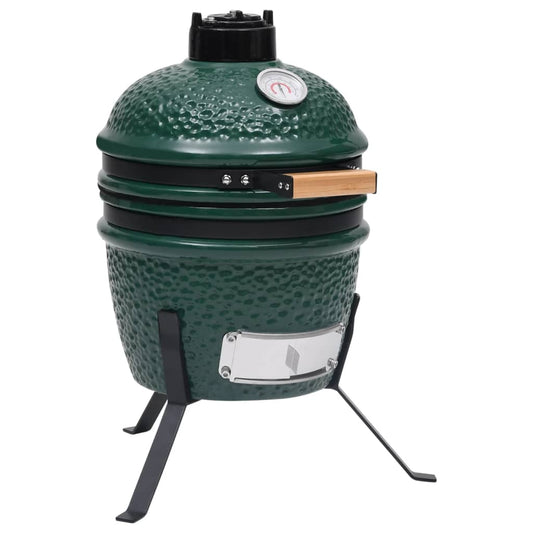 2-in-1 Kamado-Grill Smoker Keramik 56 cm Grün