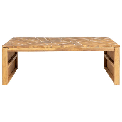 Couchtisch Erosion Teak Massivholz 110x35x38 cm