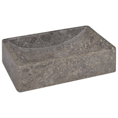 Waschbecken 45x30x12 cm Marmor Hochglanz-Grau