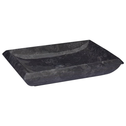 Waschbecken Schwarz 50x35x10 cm Marmor