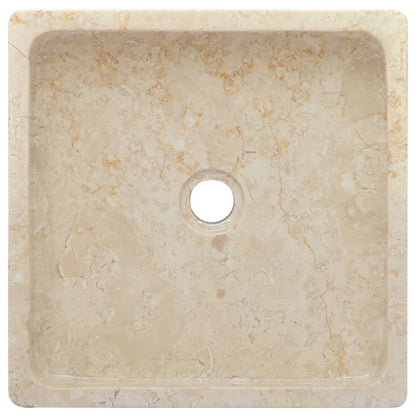 Waschbecken Creme 40x40x10 cm Marmor