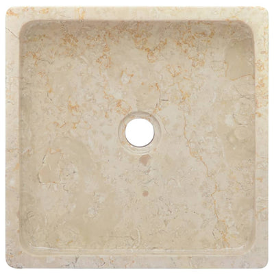 Waschbecken Creme 40x40x10 cm Marmor