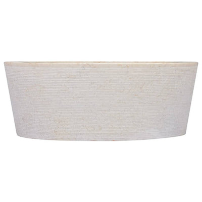 Waschbecken Creme Ø40x15 cm Marmor