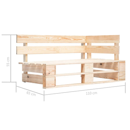 4-tlg. Paletten-Lounge-Set mit Kissen Imprägniertes Kiefernholz