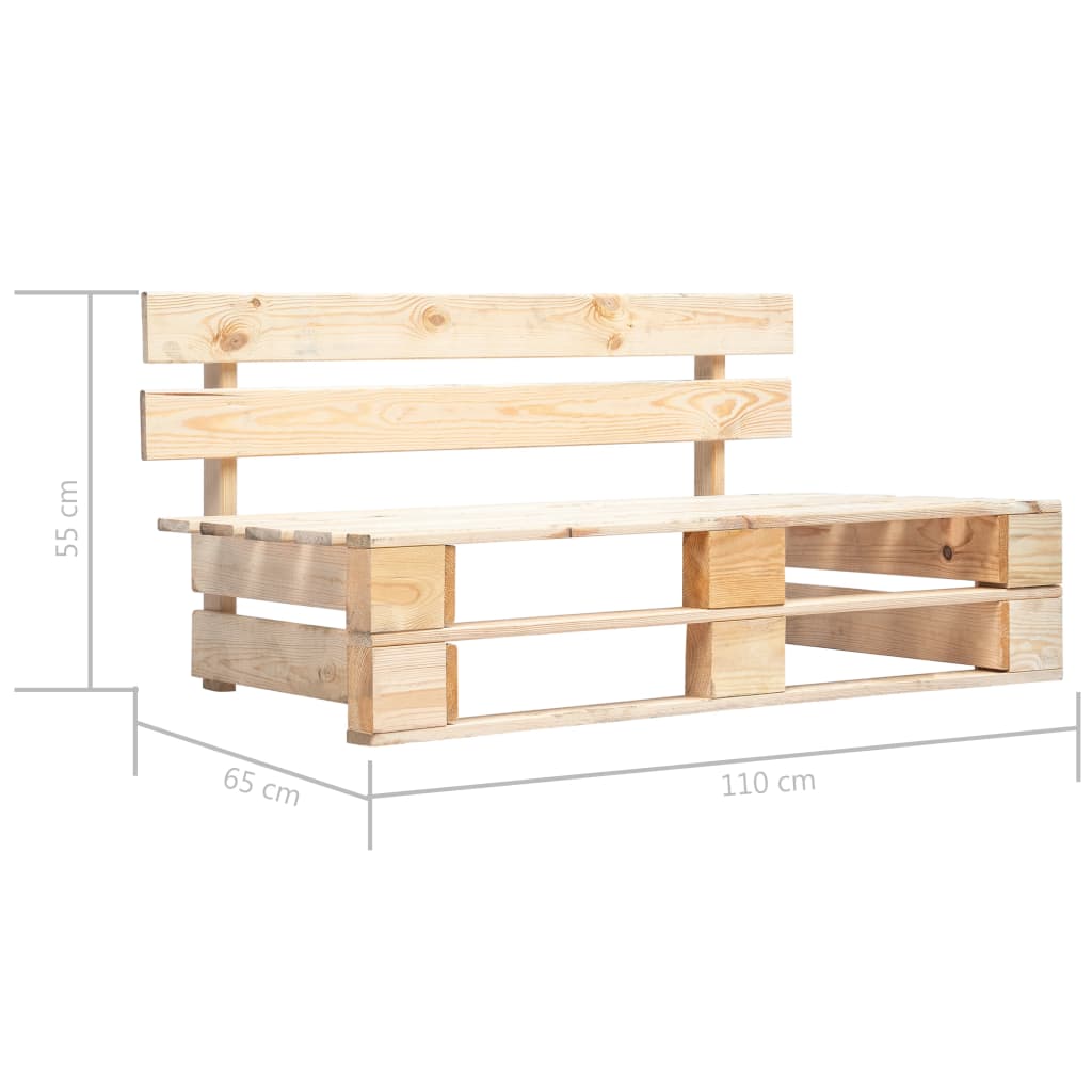 4-tlg. Paletten-Lounge-Set mit Kissen Imprägniertes Kiefernholz