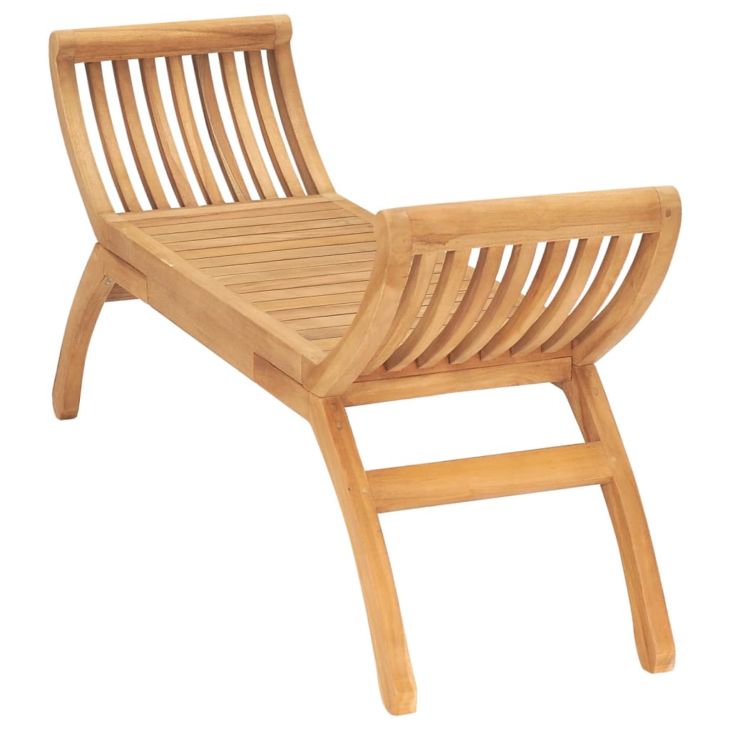 Gartenbank 126 cm Massivholz Teak