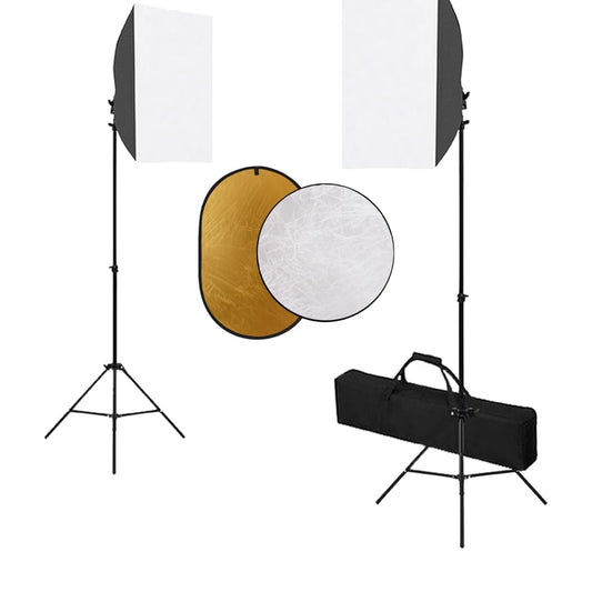 Fotostudio-Set mit Softboxen und Reflektor