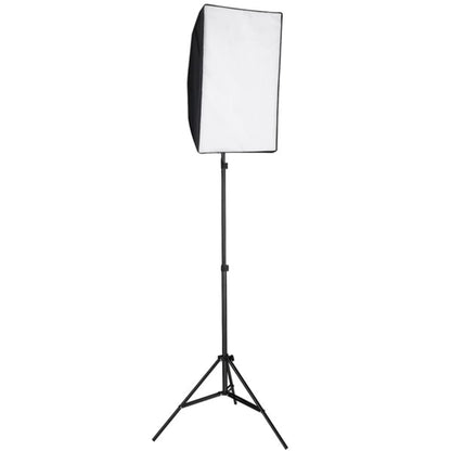 Fotostudio-Set mit Softbox-Lampen, Hintergrund und Reflektor