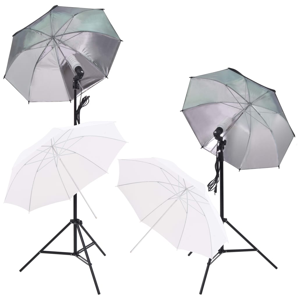 Fotostudio-Set Softbox-Lampen, Schirm, Hintergrund, Reflektor