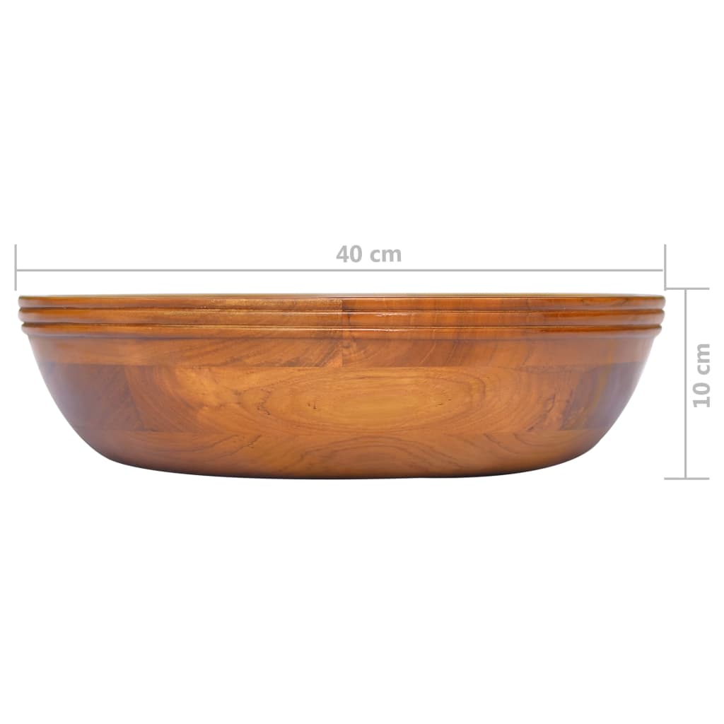 Waschbecken Massivholz Teak Φ40x10 cm