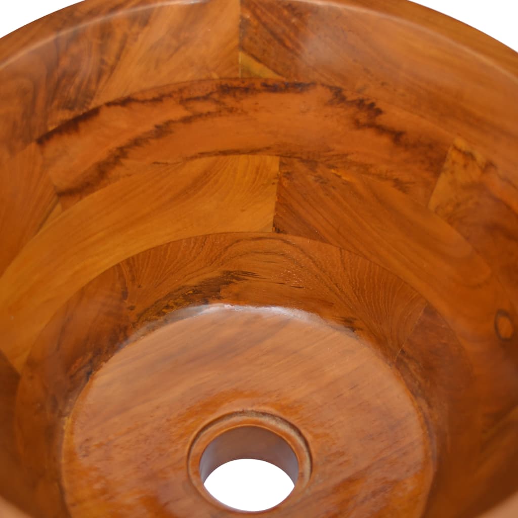 Waschbecken Massivholz Teak Φ40x20 cm