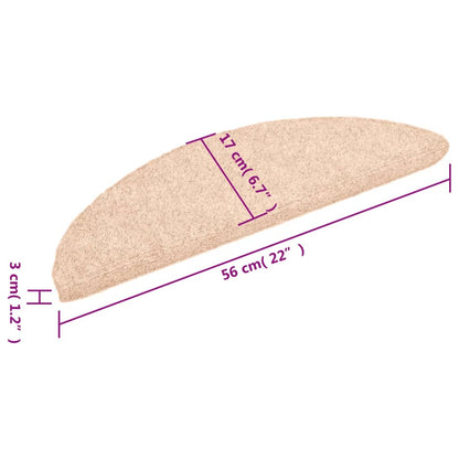 Selbstklebende Treppenmatten 5 Stk. Braun 56x17x3 cm Nadelvlies