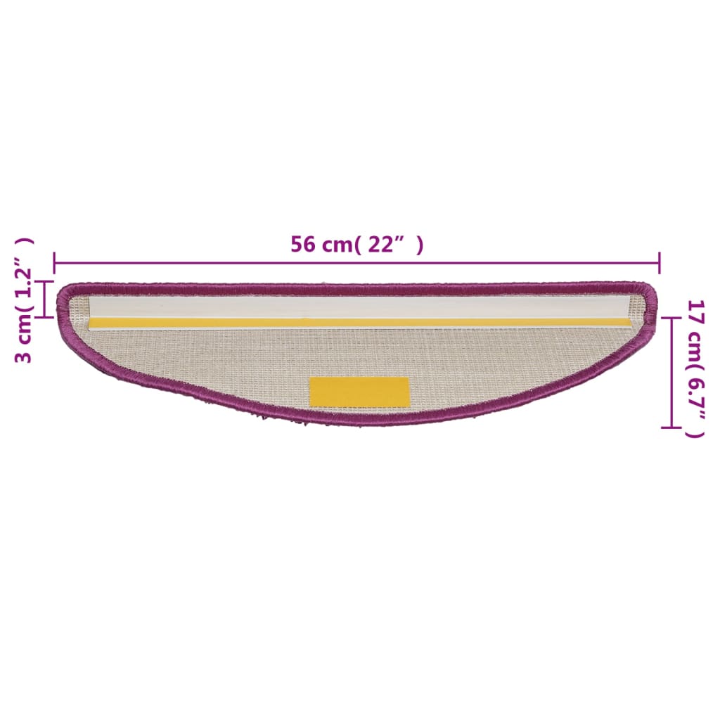 Stufenmatten 10 Stk. 56x17x3 cm Violett