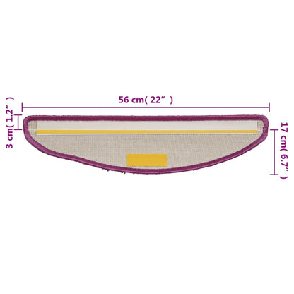 Stufenmatten 10 Stk. 56x17x3 cm Violett